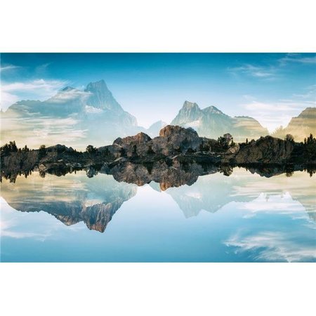 EMPIRE ART DIRECT Empire Art Direct TMP-EAD2703-3248 Frameless Free Floating Tempered Glass Art by EAD Art Coop - Quiet Waters TMP-EAD2703-3248